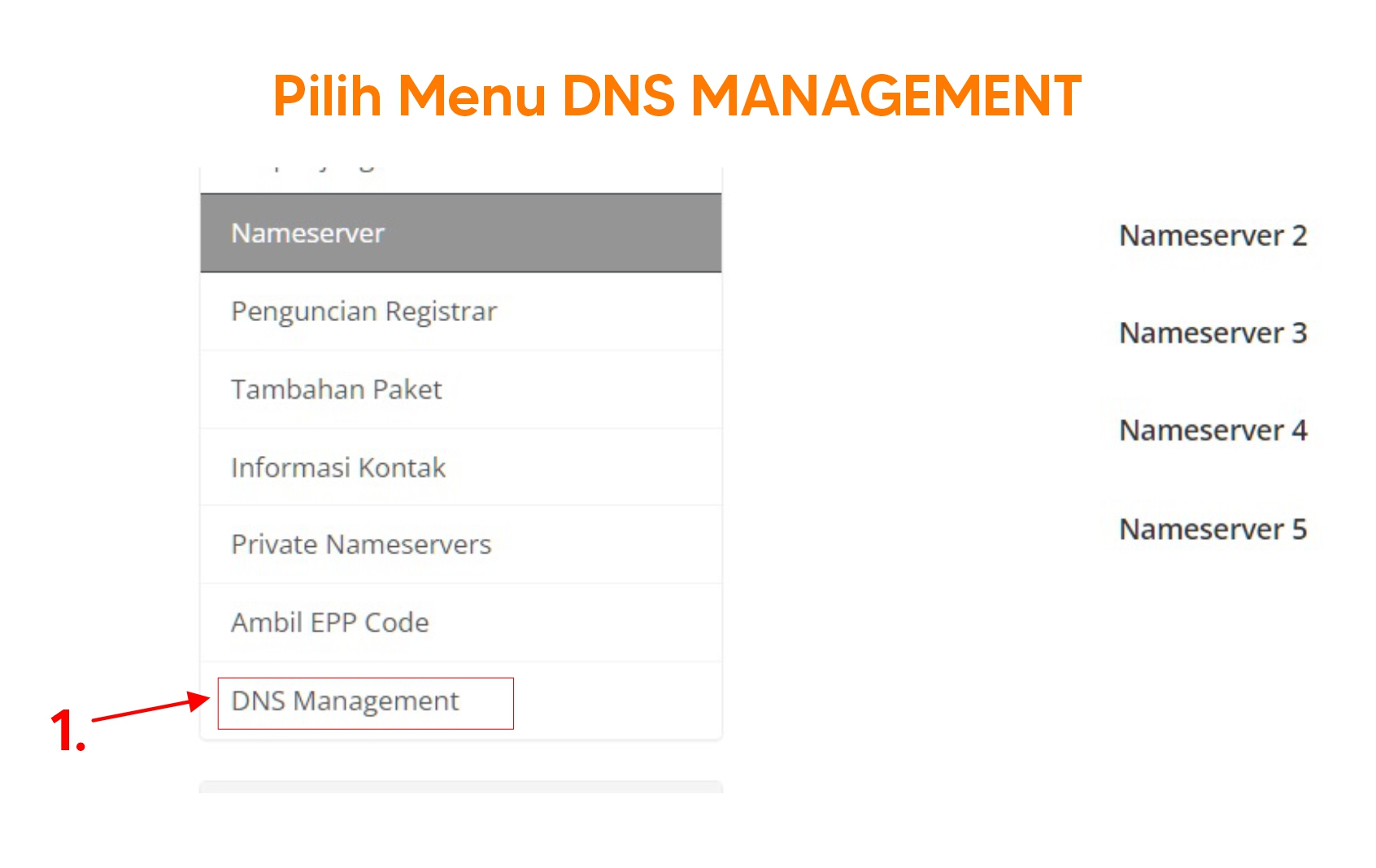Masuk ke DNS Management Citrahost