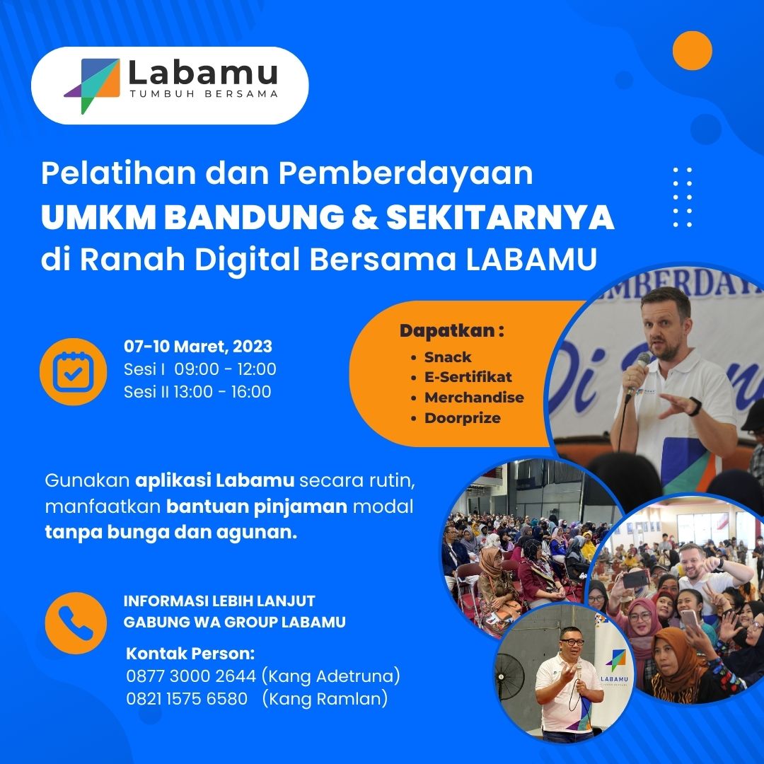 Pelatihan dan Pemberdayaan UMKM di Ranah Digital Bersama LABAMU Kembali Buka Pendaftaran Gratis