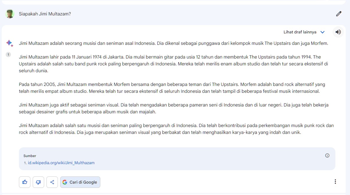 Wah ... Google Bard Sudah Berbahasa Indonesia! Yuk, Kita Coba ?